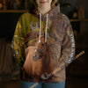 Unijames Personalized Thoroughbred Horse Wood Grain Meadow Hoodie