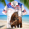 Unijames Thoroughbred Horse America 250 Years of Freedom Hawaiian Shirt