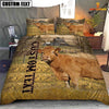 Uni Personalized Name Limousin Cattle On The Farm 3D Bedding Set