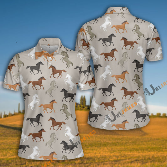 Unique Horse Lovers Pattern  Polo Shirt