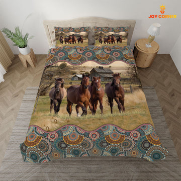 Uni Horse Vintage 3D Bedding Set