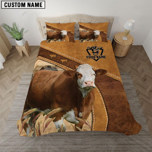 Uni Simmental Cattle Customized Bedding set