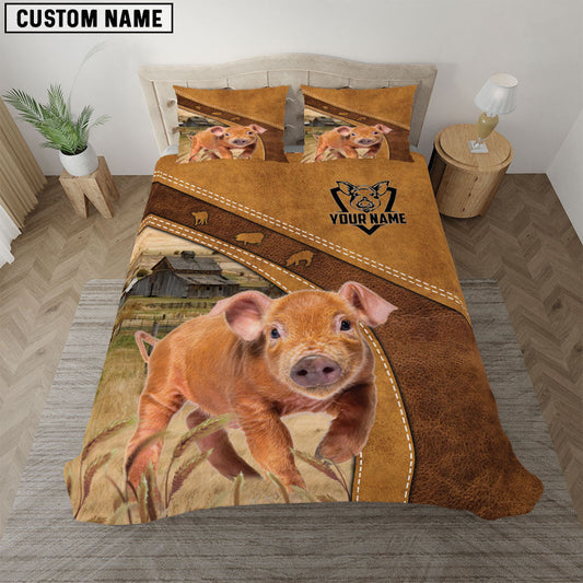 Uni Custom Name Duroc Pig Bedding set