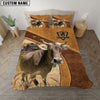 Uni Custom Name Brown Swiss Bedding set