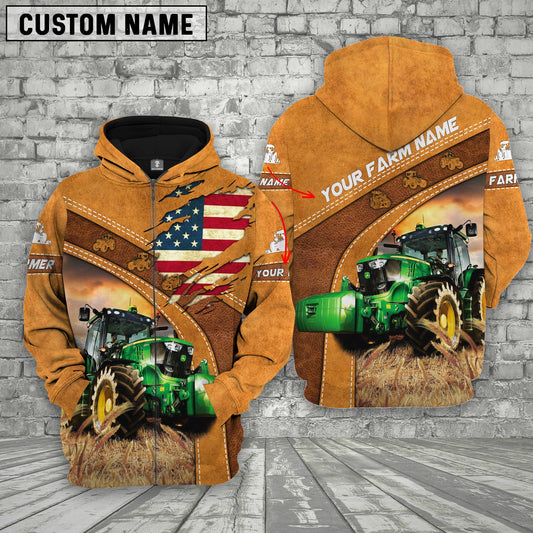 Uni Personalized Name 3D Horse Flag Hoodie