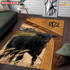 Uni Black Angus Farming Brown Personalized Name 3D Rug