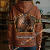 UniJames Personalized Thoroughbred Horse Faux Leather 3D Hoodie