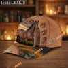 Unijames Personalized Sunset Zipper Horse Portrait Cap