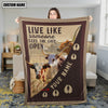 Uni Personalized Texas Longhorn Live Like Someone Left The Gate Open Blanket