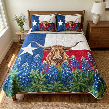 Texas Roots 3-Piece Quilted Bedding Set NCU0DV9691