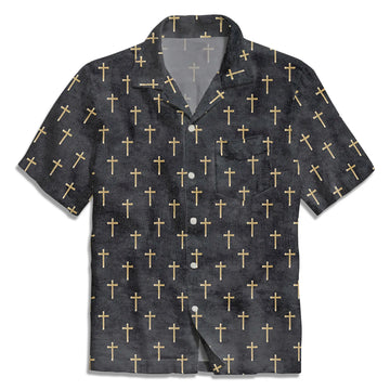 UniJames The Black Cross Christian Hawaiian Shirt
