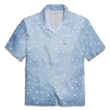UniJames The Blue Starsbnw Christian Hawaiian Shirt