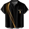 UniJames The Cross Gold Christian Hawaiian Shirt - Hawaiian Beach Shirts for Men Women