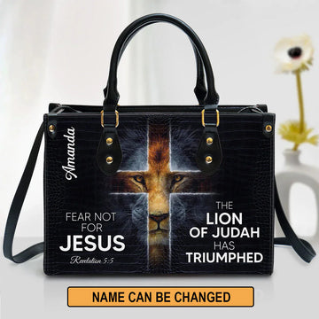 The Lion Of Judah Has Triumphed Leather Handbag, Personalized Gifts, Gifts for Women, Christmas Gift.