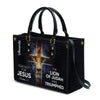 The Lion Of Judah Has Triumphed Leather Handbag, Personalized Gifts, Gifts for Women, Christmas Gift.