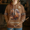 UniJames Personalized Thoroughbred Horse Leather-Look Hoodie