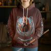 UniJames Personalized Horse Breed Horseshoe Brown Leather 3D Hoodie