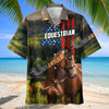 Unijames Thoroughbred Horse Equestrian Pasture Hawaiian Shirt