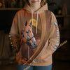 Unijames Personalized Thoroughbred Horse Desert Sunset Texture Hoodie