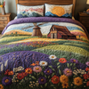 Windmill Landscape 3-Piece Quilted Bedding Set NCU0VT137