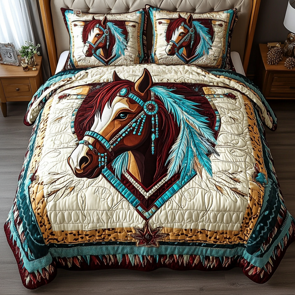 Tribal Grace 3-Piece Quilted Bedding Set NCU0VH1685