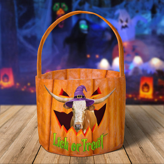 Uni Tx-Longhorn Lick Or Treat Halloween Basket