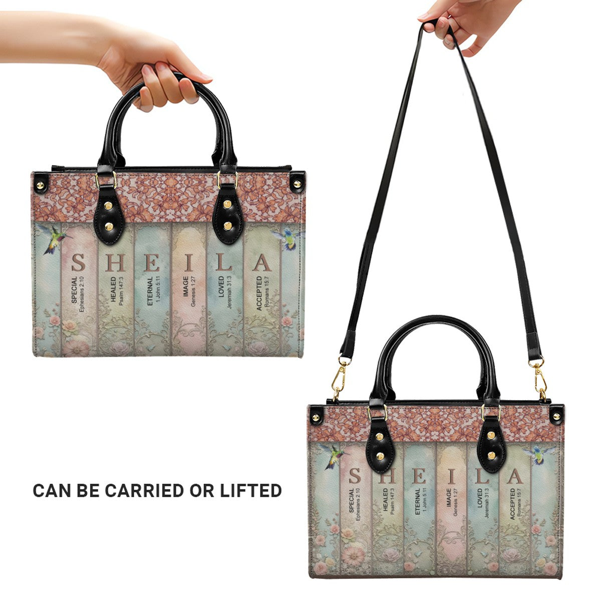  Uncover the sacred meaning of your name - Bookmarks Leather Handbag - CABLTB01120624.