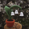 UniJames Lily of the Valley, Amigurumi Creepy Plant In A Pot, Handmade Crochet