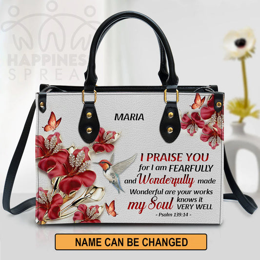 Personalized Hand Bag, Wonderful Are Your Works, Personalized Gifts, Gifts for Women.
