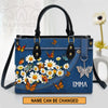 Personalized Handbag, Daisy And Butterfly, Personalized Gifts, Gifts for Women.