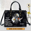 Personalized Hand Bag, Work At It With All Your Heart, Personalized Gifts, Gifts for Women.
