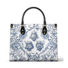 Uni Sacred Elegance: Blue and White Devotion Leather Bag