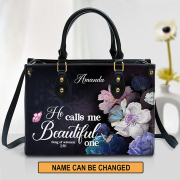 Personalized Hand Bag, Solomon 2:10, He Calls Me Beautiful One, Personalized Gifts, Gifts for Women.