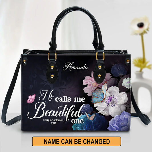 Personalized Hand Bag, Solomon 2:10, He Calls Me Beautiful One, Personalized Gifts, Gifts for Women.