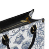 Uni Sacred Elegance: Blue and White Devotion Leather Bag