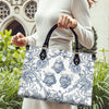 Uni Sacred Elegance: Blue and White Devotion Leather Bag