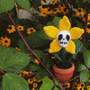 UniJames Skull Flower In A Pot Handmade Crochet