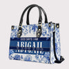 Personalized Leather Handbag with Custom Name & Bible Verse Meaning – Christian Tote Bag