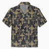 UniJames Vintage Black Cross Christian Hawaiian Shirt