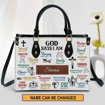 Personalized Hand Bag, What God Says About You, Personalized Gifts, Gifts for Women.