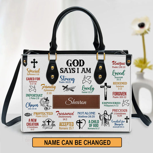 Personalized Hand Bag, What God Says About You, Personalized Gifts, Gifts for Women.