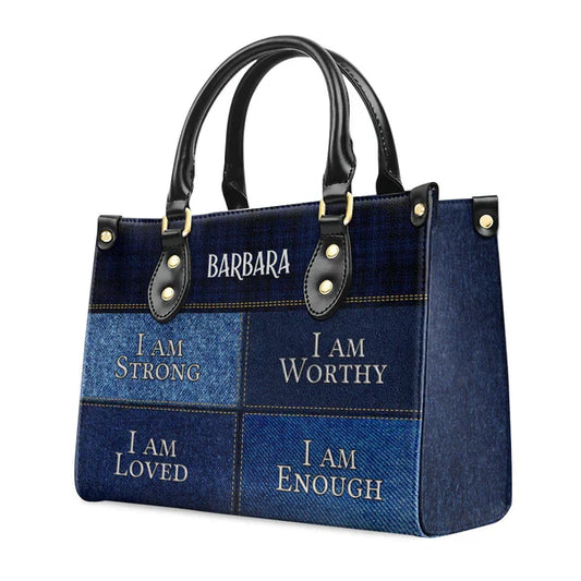 I Am Strong, I Am Worthy, Personalized Bags, Gifts for Women, Christmas Gift, CABLTB02290723.