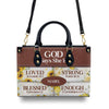 God Says She Is Leather Bags, Personalized Bags, Gifts for Women, Christmas Gift, CABLTB01290723.