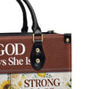 God Says She Is Leather Bags, Personalized Bags, Gifts for Women, Christmas Gift, CABLTB01290723.