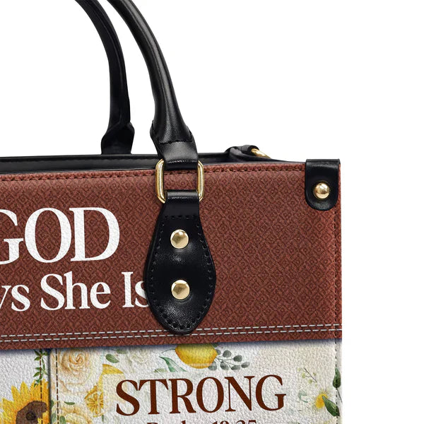 God Says She Is Leather Bags, Personalized Bags, Gifts for Women, Christmas Gift, CABLTB01290723.