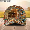 Unijames Cattle Sunflower Western Cowhide Personalized Name 3D Classic Cap