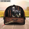 Unijames Cattle Dark Brown Flag Pattern Personalized Name Cap