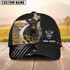 Unijames Cattle Flag Leather Pattern Personalized Name Cap
