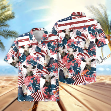 Uni Black Baldy Happy America Hawaiian Shirt
