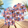 Uni Happy America Flower Pattern Hawaiian Shirt (14 Styles)